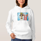 Pull À Capuche Personnages bibliques de la reine et du prophète f (Devant)