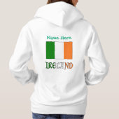Pull À Capuche Personnalisation Irlande Drapeau Irlandais Vert (Dos)