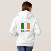 Pull À Capuche Personnalisation Irlande Drapeau Irlandais Vert (Dos entier)