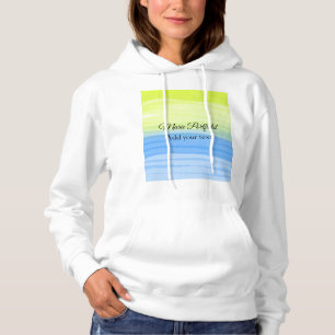 Pull À Capuche personnalisé ajouter votre nom texte aquarelle ble