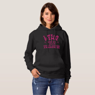 Pull À Capuche Personnalisé Je Porte du Rose Pour le Cancer du Se