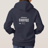 Pull À Capuche Personnalisé Propulsé par le Café et [Nom de l'ani (Dos)