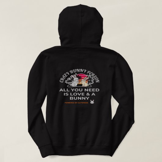 Pull À Capuche Personne Lapin Fou  (Design dos)