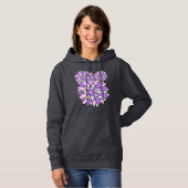 Pull À Capuche Pétales Magiques Fleurs violettes (Devant entier)