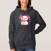 Pull À Capuche Petit chiot de la Saint-Valentin (Devant)