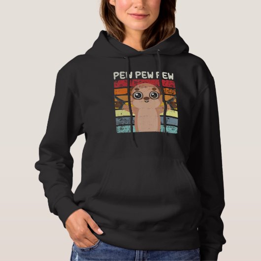 Pull À Capuche Pew Pew Pew Meerkat (Devant)