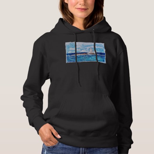Pull À Capuche Phare en bleu (Devant)
