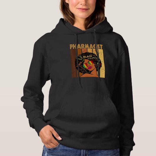Pull À Capuche Pharmacist Afro African American Women Black Histo (Devant)