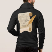 Pull À Capuche Philippiens 4:8 Bible Citation Scroll Full Zip Men (Dos)