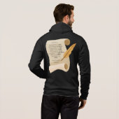 Pull À Capuche Philippiens 4:8 Bible Citation Scroll Full Zip Men (Dos entier)