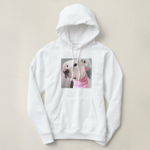 Pull À Capuche Photo d'un chien chiot blanc mignon portant une éc