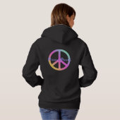 Pull À Capuche pickle peace pink (Dos entier)