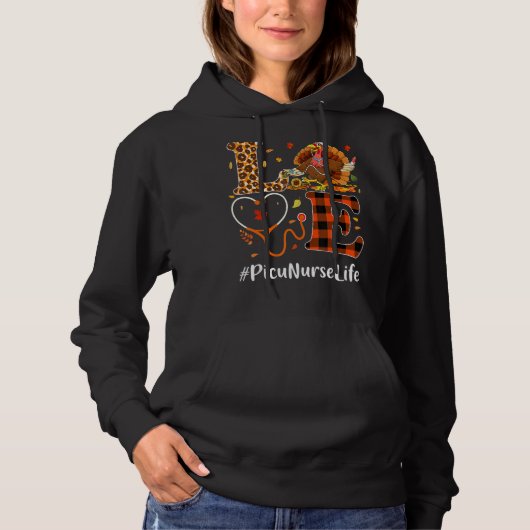 Pull À Capuche Picu Nurse Love Thanksgiving Leopard Stethoscope T (Devant)