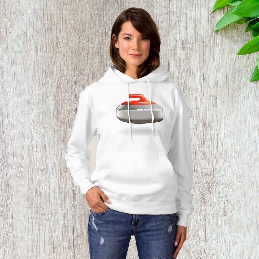Pull À Capuche Pierre de curling rouge Sports d'hiver