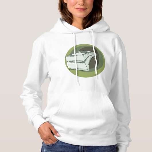 Pull À Capuche Pile d'argent en espèces verts (Devant)