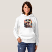 Pull À Capuche Pillage Caniche Pirate (Devant entier)