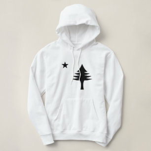 Pull À Capuche Pin et étoile 1901 drapeau de l'état du Maine