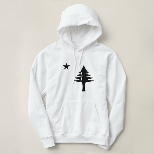 Pull À Capuche Pin et étoile 1901 drapeau de l'état du Maine (Design devant)