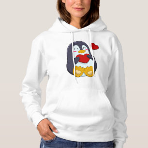Pull À Capuche Pingouin avec coeur