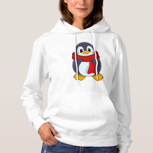 Pull À Capuche Pingouin avec Écharpe (Devant)