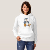 Pull À Capuche Pingouin avec la coupe du café (Devant entier)