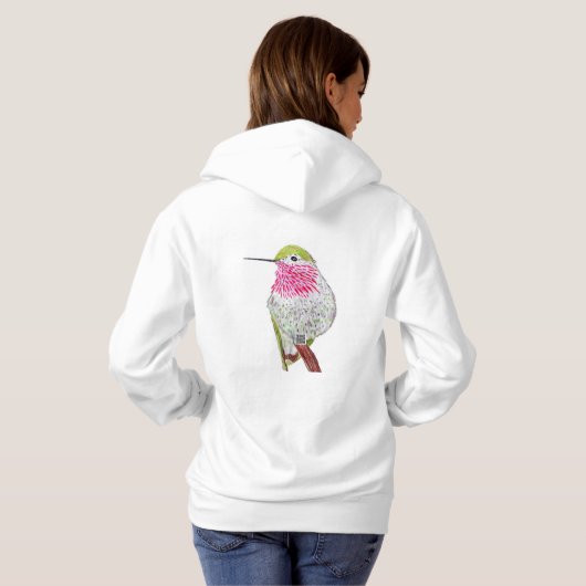 Pull À Capuche Pink Hummingbird  (Dos entier)