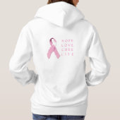 Pull À Capuche Pink Ribbon HOPE LOVE CURE LIFE (Dos)