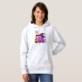 Pull À Capuche Pique ou traitement Halloween à la pieuvre (Devant entier)