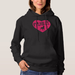 Pull À Capuche Pit Bull Heart Pitbulls rose transparent américain