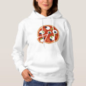 Pull À Capuche Pizza Mozzarella aux Tomates et Basilic (Devant)