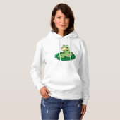 Pull À Capuche Plâtre Coeur Feuille de grenouille (Devant entier)