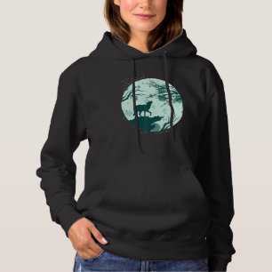 Pull À Capuche Pleine lune Forêt Animaux Predator Lune Howling