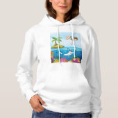 Pull À Capuche Plongée Dans L'Océan Aimable Requin Coral Reef (Devant)