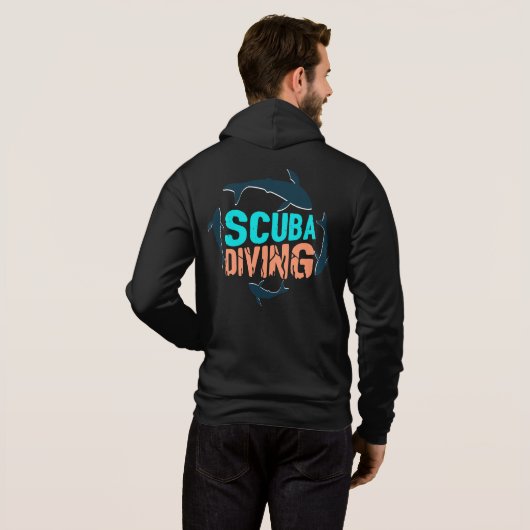 Pull À Capuche Plongée de requins (Dos entier)
