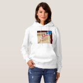 Pull À Capuche Plume d'écriture patriotique sur papier antique (Devant entier)