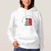 Pull À Capuche Pneus Aquarelle rouge Mignons Noël Arbre de Noël (Devant)