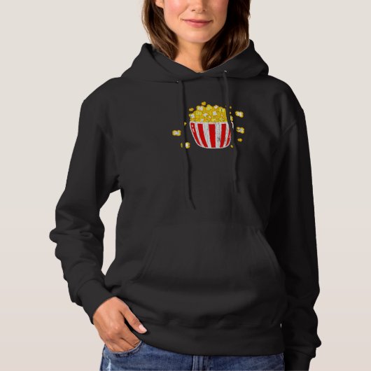 Pull À Capuche Pocket Popcorn Pop Corn Eater Graphisme (Devant)