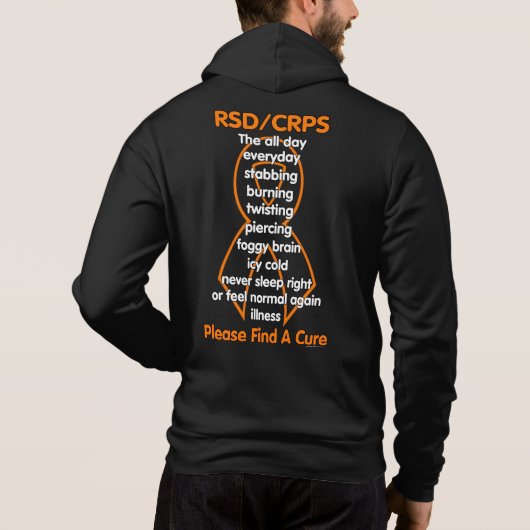 Pull À Capuche Poignardant Brûlant Tordant...RSD/CRPS (Dos)