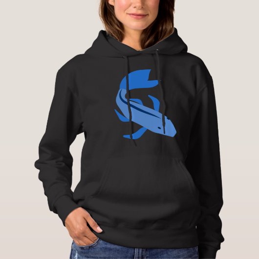 Pull À Capuche Poisson bleu 541 (Devant)