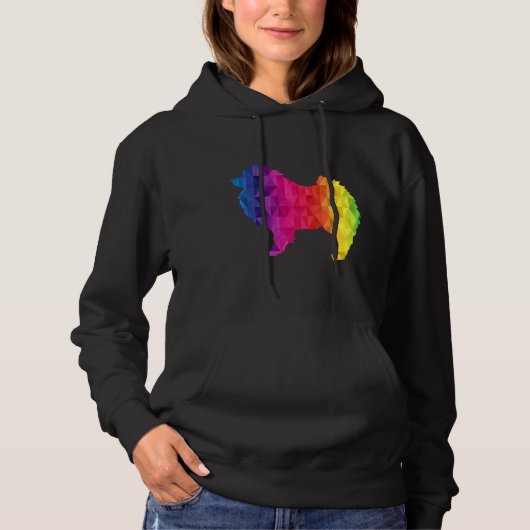 Pull À Capuche Pomeranian Poly Graphic Drôle Idée Maman Papa Nais (Devant)