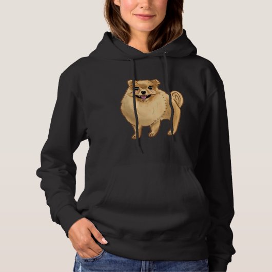 Pull À Capuche Poméranie Pal 1 mignon chien (Devant)