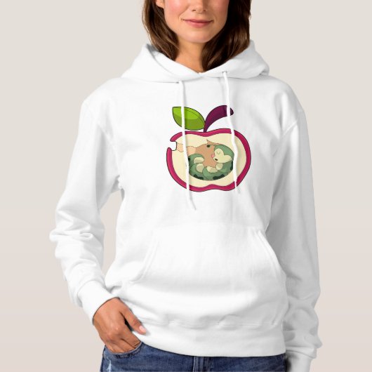Pull À Capuche Pomme à bec à chenille (Devant)