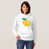 Pull À Capuche Pomme Dorée Fruit Jaune Clair (Devant entier)