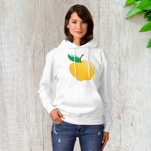Pull À Capuche Pomme Dorée Fruit Jaune Clair
