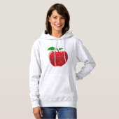 Pull À Capuche Pomme Faux Parties scintillant rouge (Devant entier)