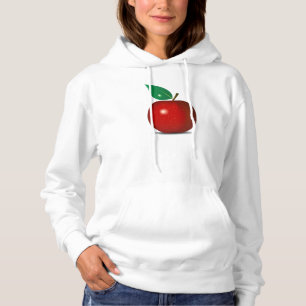 Pull À Capuche Pomme rouge crêpe