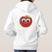 Pull À Capuche Pomme rouge drôle avec yeux de googly (Dos)