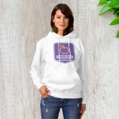 Pull À Capuche Pomme violette Badge Conception Fruit Lover