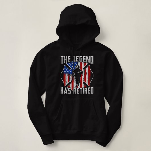Pull À Capuche Pompier retraité Firefi cadeau de retraite (Design devant)
