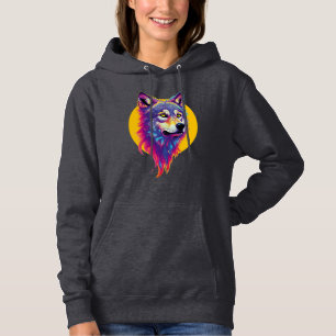 Pull À Capuche Portrait couleur Wolf